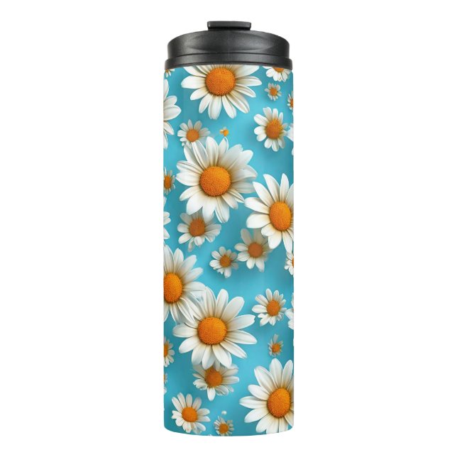 Bouteilles Isothermes Fleurs blanches mignonnes Daisy (Devant)