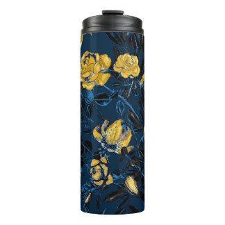 Bouteilles Isothermes Fleurs d'aquarelle Feuilles : Motif Vintage
