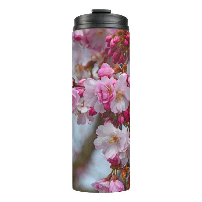 Bouteilles Isothermes Fleurs de cerisiers roses (Devant)