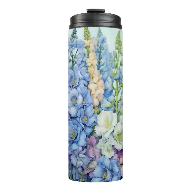 BOUTEILLES ISOTHERMES FLEURS DE DELPHINIUM JOLIMENT ROSE ET BLEU (Devant)