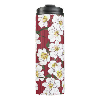 Bouteilles Isothermes Fleurs de Jardin Blanches : Vintage bande