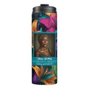 Bouteilles Isothermes Fleurs de Lys Créées Pour Vous Anniversaire Bohème
