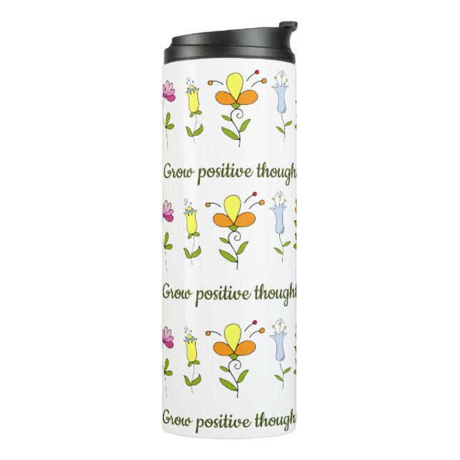 Bouteilles Isothermes Fleurs de pensées positives    (Tourné sur la gauche)