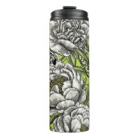 Fleurs de pivoines blanches et moisissures