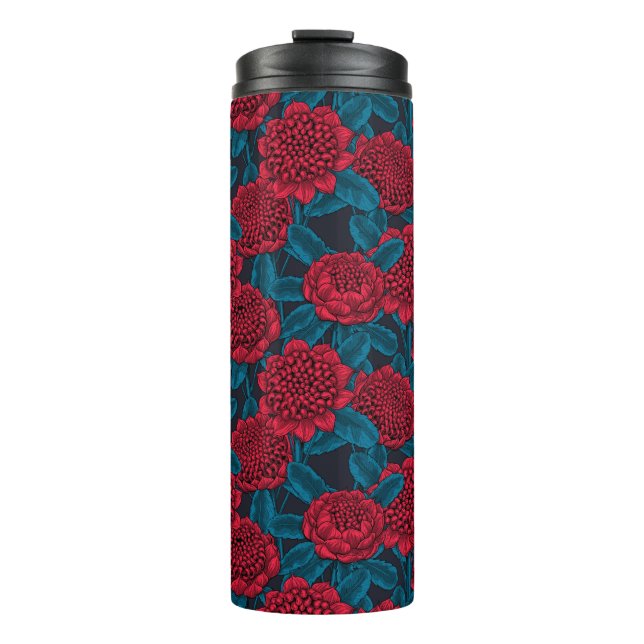 Bouteilles Isothermes Fleurs de waratah rouges (Devant)