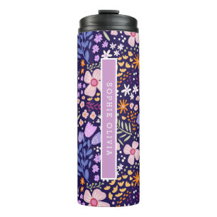 Bouteilles Isothermes Fleurs Modernes Fleurs Sauvages Féminin Élégant Él