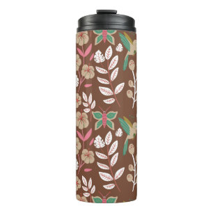 Bouteilles Isothermes Fleurs motifs florales sans soudure, feuilles, pap