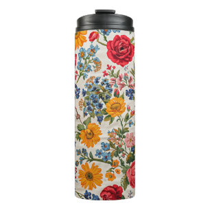 Bouteilles Isothermes Fleurs partout, design coloré,