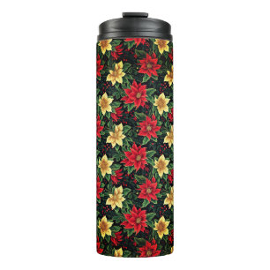 Bouteilles Isothermes Fleurs Poinsettia de Noël Motif-86755