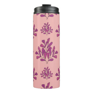 Bouteilles Isothermes Fleurs pourpres sans couture vintage répétition ar