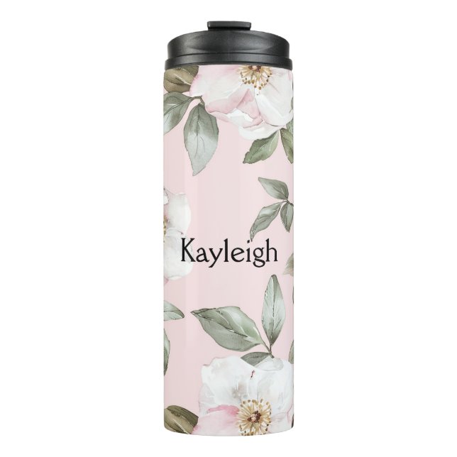 Bouteilles Isothermes Fleurs roses blanches de Pretty Blush   (Devant)