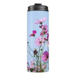Bouteilles Isothermes Fleurs roses et violettes jolies photo de prairie