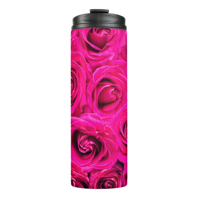 Bouteilles Isothermes Fleurs roses rose arrière - plan (Devant)
