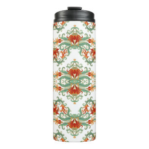 Bouteilles Isothermes Fleurs rouges style chinois