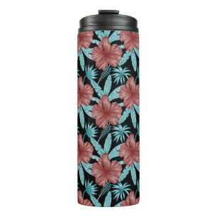 Bouteilles Isothermes Fleurs rouges tropicales sans coutures motif et fe