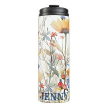 Fleurs sauvages de Boho personnalisé Tumbler therm