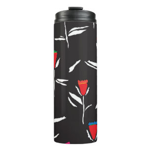 Bouteilles Isothermes Fleurs stylisées : Elégance Motif Vintage