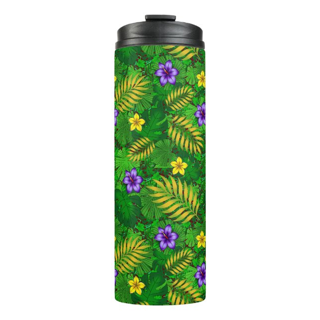 Bouteilles Isothermes fleurs tropicales (Devant)