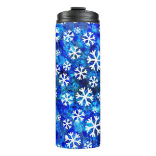 Bouteilles Isothermes Flocon de neige Abstrait : Motif Vintage sans cout