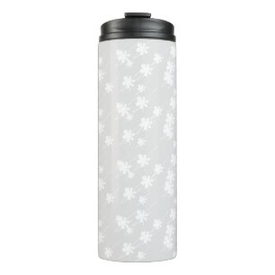 Bouteilles Isothermes flocons de neige motif gris clair blanc