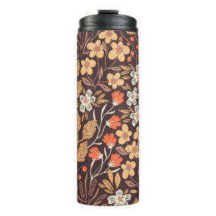 Bouteilles Isothermes Flora d'automne : Vintage Motif sans couture