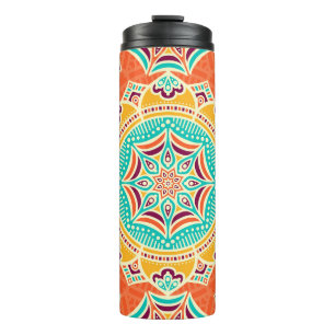 Bouteilles Isothermes Floral Ethnique : Enchantant Un Design Sans Couche