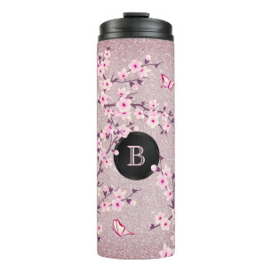 Bouteilles Isothermes Floral Fleurs de cerise Monogram Parties scintilla