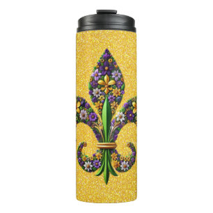 Bouteilles Isothermes Floral Mardi Gras fleur de lis