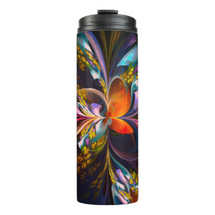 Bouteilles Isothermes Floral moderne Art Abstrait Rouge Bleu Motif #13
