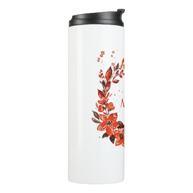 Bouteilles Isothermes Floral orange (Tourné sur la gauche)