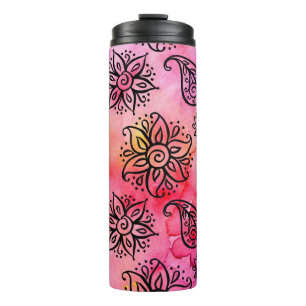 Bouteilles Isothermes Floral ornemental : Ethnic Seamless
