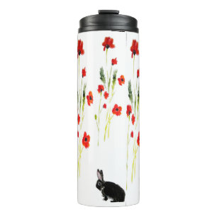 Bouteilles Isothermes Floral Red Poppies
