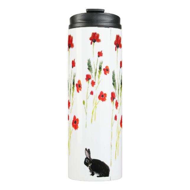 Bouteilles Isothermes Floral Red Poppies (Devant)
