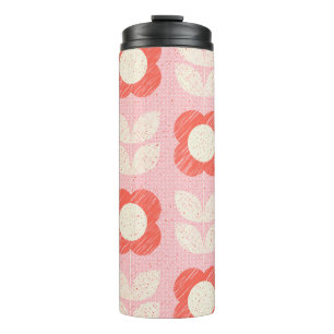 Bouteilles Isothermes Floral Stylisé Rétro Scandinave sans joint