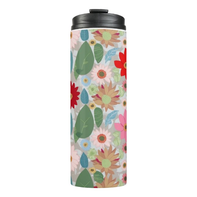 Bouteilles Isothermes Floral Thermal Tumbler Design (Devant)
