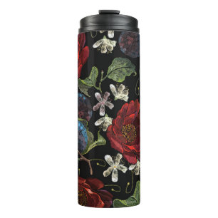 Bouteilles Isothermes Flore brodée : Renaissance Motif sans joint
