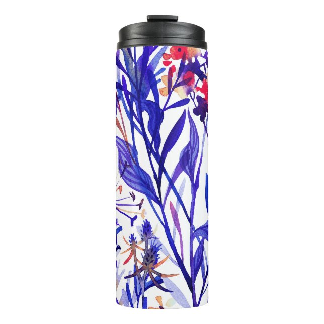 Bouteilles Isothermes Flore d'aquarelle opulente : Arrière - plan de jar (Devant)
