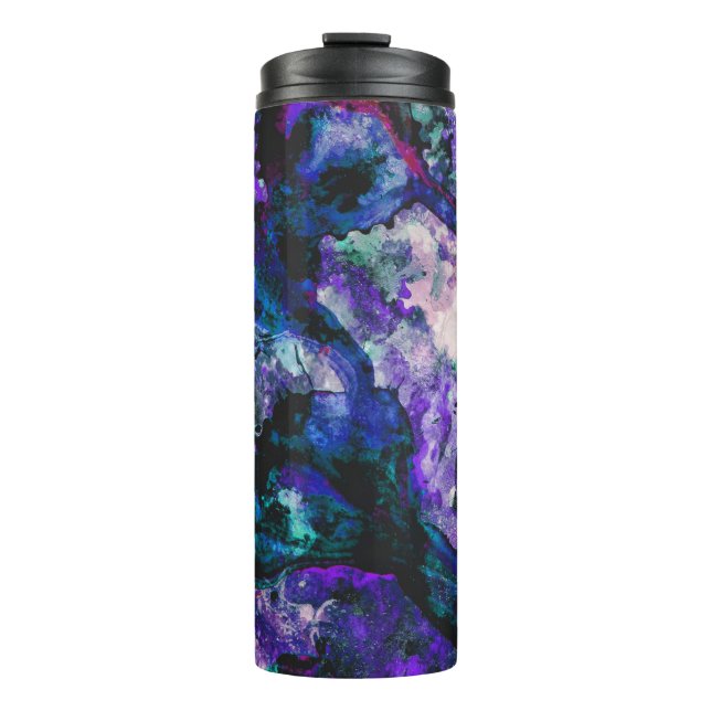 Bouteilles Isothermes Fluorite Crystal Geode Marbre Abstrait (Devant)