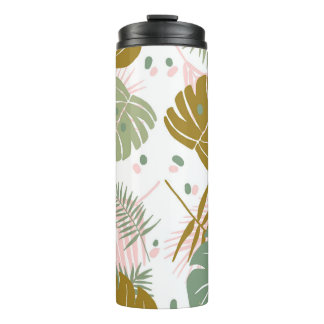 Bouteilles Isothermes Foliage Tropical - Motif Monstère Et Feuille De Pa