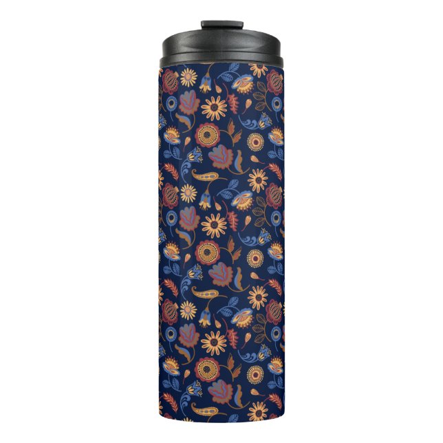 Bouteilles Isothermes Folk Rustique Floral (Devant)