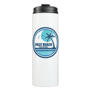 Bouteilles Isothermes Folly Beach Caroline du Sud Palmier Oiseaux