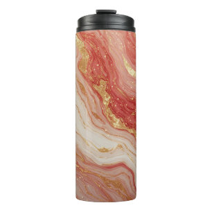 Bouteilles Isothermes Fond abstrait en marbre doré avec des tourbillons