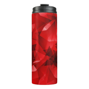 Bouteilles Isothermes Fond de cristal géométrique abstrait rouge