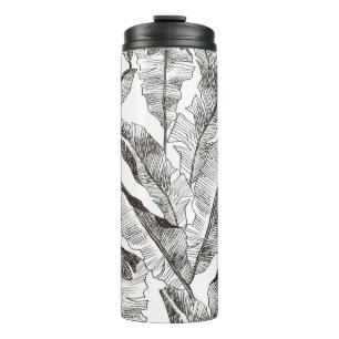Bouteilles Isothermes Forêt blanche noire : Motif Plante tropical