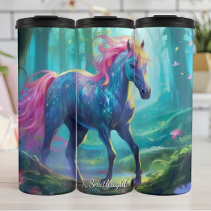 Bouteilles Isothermes Forêt de chevaux mystiques aux crins colorés