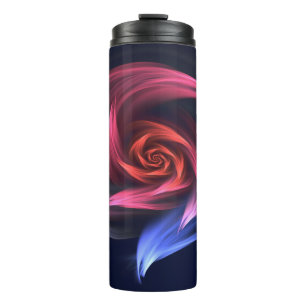 Bouteilles Isothermes Forme De Vortex Abstrait Rouge Et Bleu