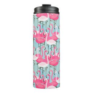 Bouteilles Isothermes Foule De Flamants roses Rose Et Blanc