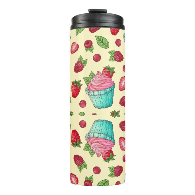 Bouteilles Isothermes Fraises Et Gâteaux (Devant)
