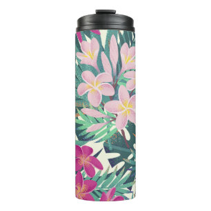 Bouteilles Isothermes Frangipani Tropical : Vintage rose-blanc.