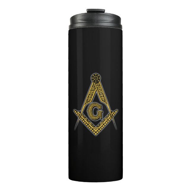 Bouteilles Isothermes Freemason (Black & Gold) (Devant)